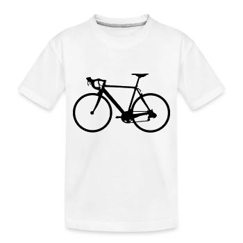 Rennrad - Kinder Premium Bio T-Shirt - Weiß - Vorne