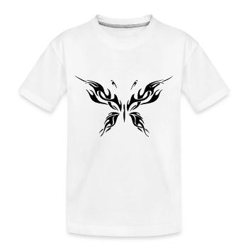 Tribal butterfly - Kinder Premium Bio T-Shirt - Weiß - Vorne
