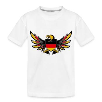 deutschlandwappen - Kinder Premium Bio T-Shirt - Weiß - Vorne