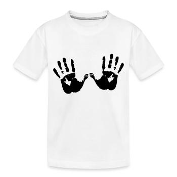 Hände - Kinder Premium Bio T-Shirt - Weiß - Vorne