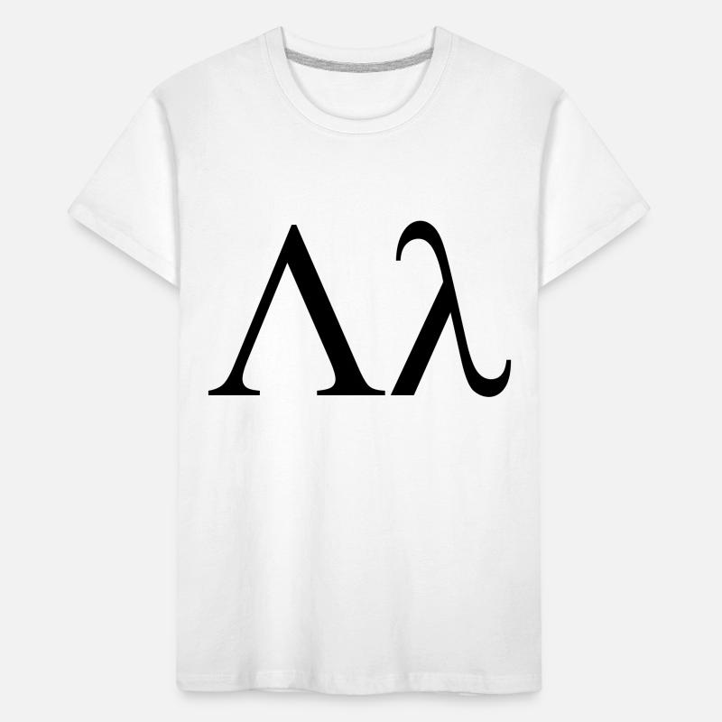 lettre grecque lambda utilisé par les maisons de T-shirt bio Premium Enfant