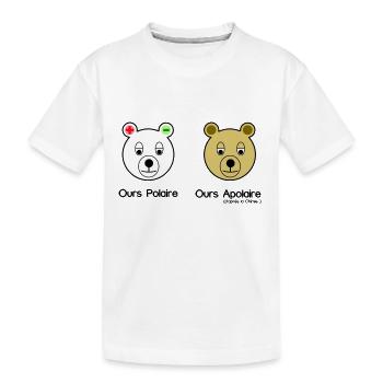 Ours Polaire - T-shirt bio Premium Enfant - blanc - Devant