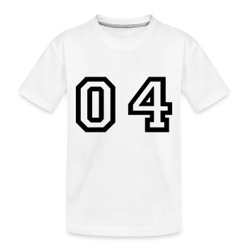 nombre - 04 - zéro quatre - T-shirt bio Premium Enfant - blanc - Devant