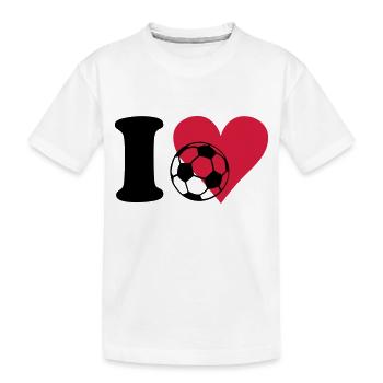 Fußball - I love Fußball - Kinder Premium Bio T-Shirt - Weiß - Vorne