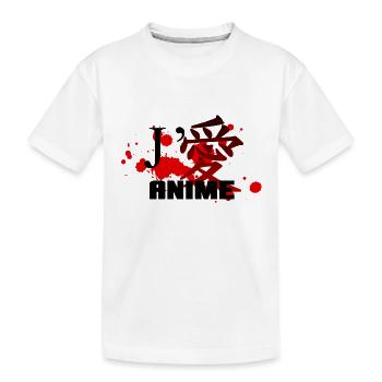 j'aime anime - japonais - Kids' Premium Organic T-Shirt - white - Front