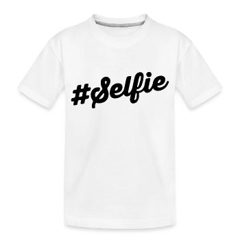Selfie - Kinder Premium Bio T-Shirt - Weiß - Vorne
