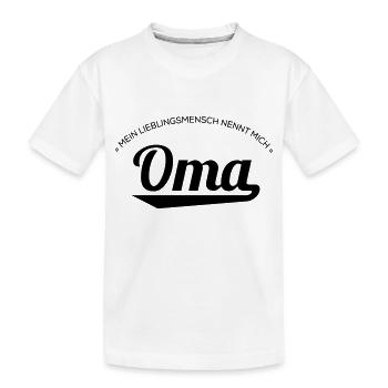 Oma - Kinder Premium Bio T-Shirt - Weiß - Vorne