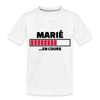 marié en cours - T-shirt bio Premium Enfant - blanc - Devant