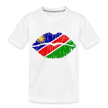 Kuss Namibia - Kinder Premium Bio T-Shirt - Weiß - Vorne