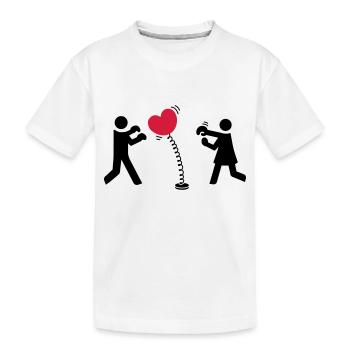 Boîtes coeur - T-shirt bio Premium Enfant - blanc - Devant
