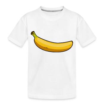 Banane - Kinder Premium Bio T-Shirt - Weiß - Vorne