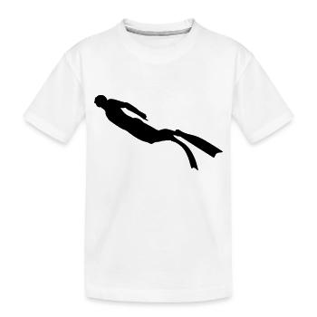 Diver freediving 2 - Kids' Premium Organic T-Shirt - white - Front