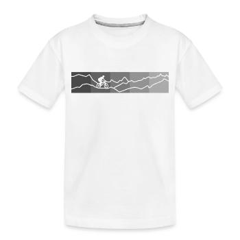 mountainbike rechtecke grau - Kinder Premium Bio T-Shirt - Weiß - Vorne
