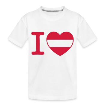 I love Austria - Kids' Premium Organic T-Shirt - white - Front