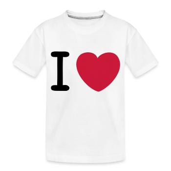 I love Original - Kinder Premium Bio T-Shirt - Weiß - Vorne