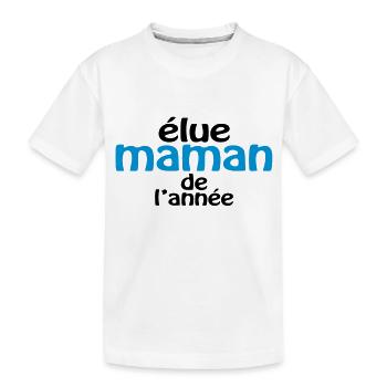Maman de l'année (2c) - T-shirt bio Premium Enfant - blanc - Devant