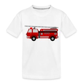 Fire Department Firefighter Firefighter Firetruck Fire - Kids' Premium Organic T-Shirt - white - Front