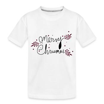 Merry Christmas typo 1 c2 - Kids' Premium Organic T-Shirt - white - Front