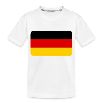 GERMANY FLAG round corner 400 dpi - T-shirt bio Premium Enfant - blanc - Devant