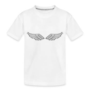 Engelsflügel - Kinder Premium Bio T-Shirt - Weiß - Vorne