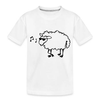 Bespectacled sheep - Kids' Premium Organic T-Shirt - white - Front