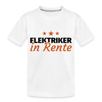 Elektriker Rente - Kinder Premium Bio T-Shirt - Weiß - Vorne
