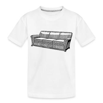 canapé canapé chaise chaise chaise table lamp lampe benc - T-shirt bio Premium Enfant - blanc - Devant