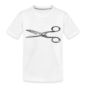 dessin Ciseaux Barber - T-shirt bio Premium Enfant - blanc - Devant