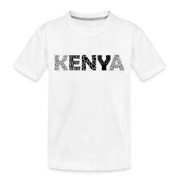 KENYA - lettres avec imprimé animal - T-shirt bio Premium Enfant - blanc - Devant