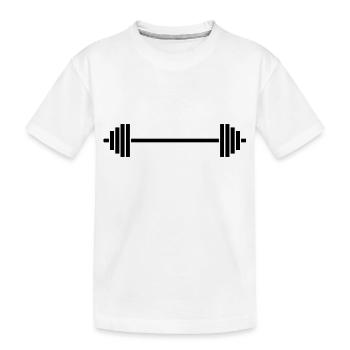 Haltère haltère Silhouette - T-shirt bio Premium Enfant - blanc - Devant