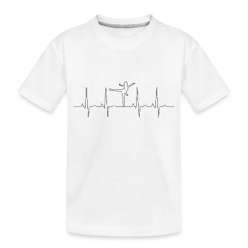 Ballerina Herzschlag - Kinder Premium Bio T-Shirt - Weiß - Vorne