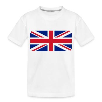 UK FLAG round corner 400 dpi - T-shirt bio Premium Enfant - blanc - Devant