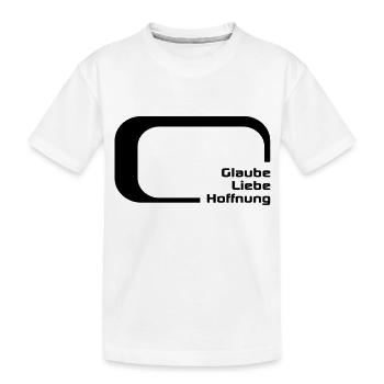 glaube liebe hoffnung - Kinder Premium Bio T-Shirt - Weiß - Vorne