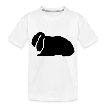 NHD emblème Dwarf Lop lapin bélier - T-shirt bio Premium Enfant - blanc - Devant