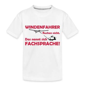 windenfahrer fluchen nicht segelflieger - Kinder Premium Bio T-Shirt - Weiß - Vorne