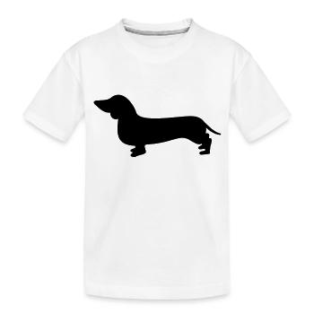 dackel - Kinder Premium Bio T-Shirt - Weiß - Vorne