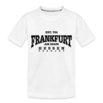Francfort-sur-le-Main (à l'ancienne noir) - T-shirt bio Premium Enfant - blanc - Devant