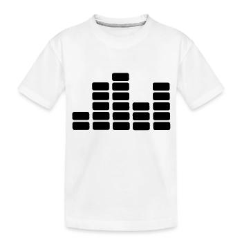 sound - Kids' Premium Organic T-Shirt - white - Front