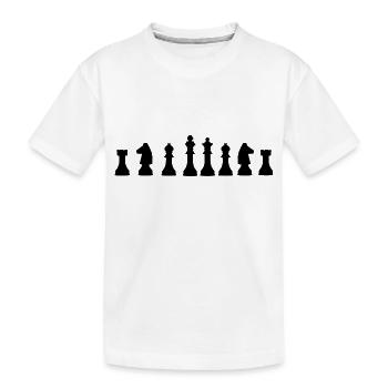 Schach - Kinder Premium Bio T-Shirt - Weiß - Vorne