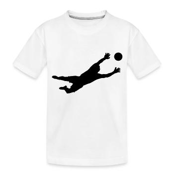 Torwart - Kinder Premium Bio T-Shirt - Weiß - Vorne