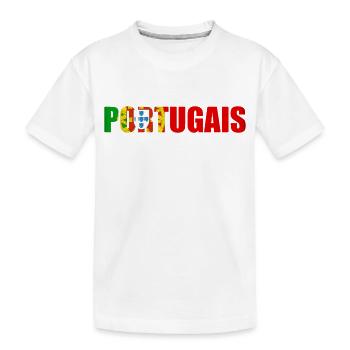 portugais - T-shirt bio Premium Enfant - blanc - Devant