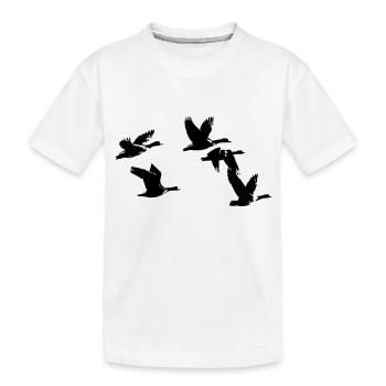 groupe oies rieuse - T-shirt bio Premium Enfant - blanc - Devant