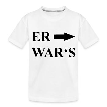 Spruch er wars - Kinder Premium Bio T-Shirt - Weiß - Vorne