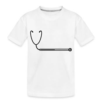 chargement chargement barre stéthoscope écoute rythme cardiaque - T-shirt bio Premium Enfant - blanc - Devant