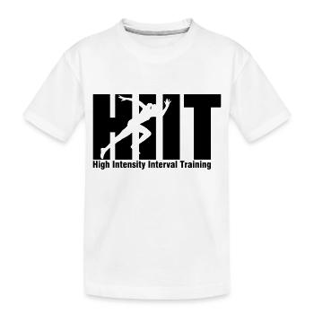 HIIT Intervall Training - Kinder Premium Bio T-Shirt - Weiß - Vorne