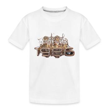 1986 Metall flüssig - Kinder Premium Bio T-Shirt - Weiß - Vorne