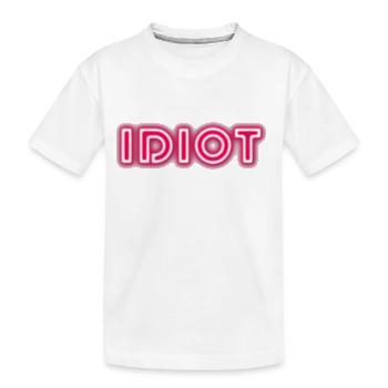 Idiot Geschenkidee - Kinder Premium Bio T-Shirt - Weiß - Vorne
