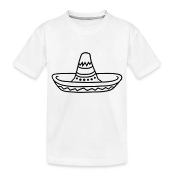 sombrero party hut feiern suedamerika mexiko mexik - Kinder Premium Bio T-Shirt - Weiß - Vorne