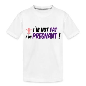 schwanger - Kinder Premium Bio T-Shirt - Weiß - Vorne