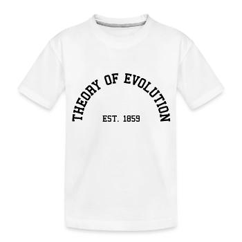 Theorie der Evolution - Est. 1859 (Half-Kreis) - Kinder Premium Bio T-Shirt - Weiß - Vorne